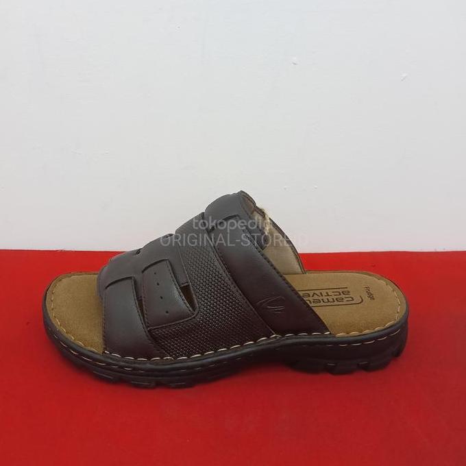 Orinal Camel Active Sandal Pria Selop Frudge Kulit Asli Coffee - 40