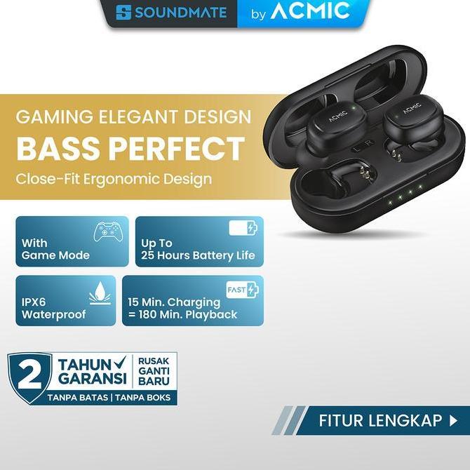 ACMIC ZENDIO MINI TWS Extra Bass Gaming Headset Bluetooth Earphone