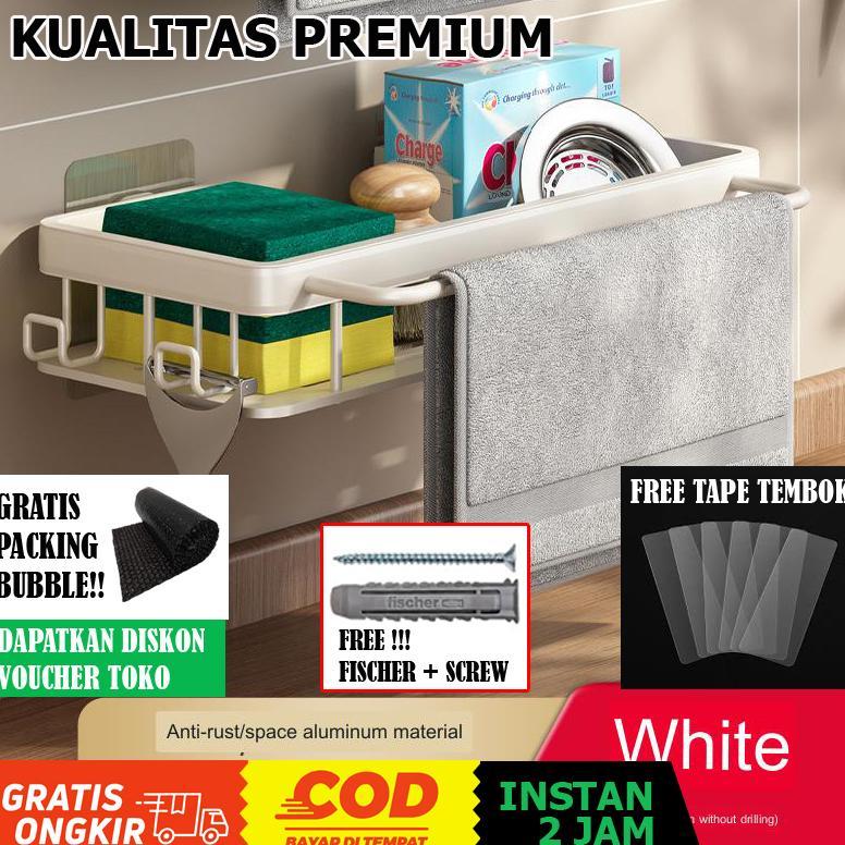 Terlaris Rak Wastafel Premium Tempat Sabun Cuci Piring Holder Stainless Steel Rak Sabun Cuci Piring 