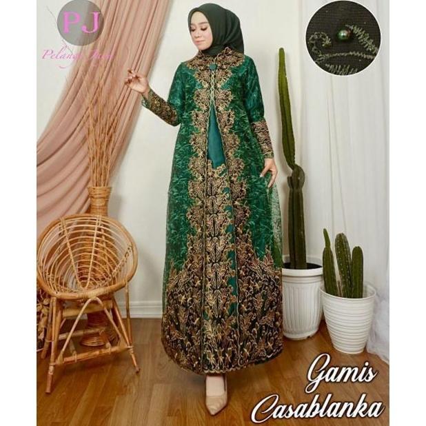 Gamis Casablanca Orinal Pelangi Jaya Butik Gamis wanita Baju gamis Gamis modern