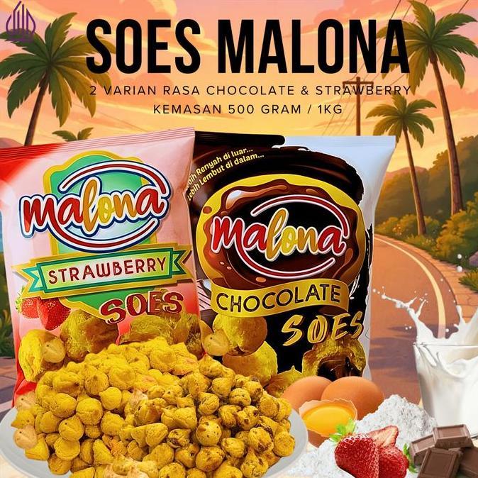 Soes Coklat stroberi 500g/1kg  Kue Sus Kering lsi Coklat  Strawberry Crisps & Puffed Snacks Simpan p