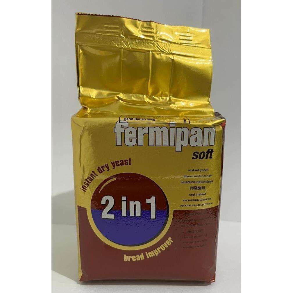 Ingredients- Fermipan 2 In 1 + Pelembut / Fermipan 2 In 1 Bread Improver 500 Gr