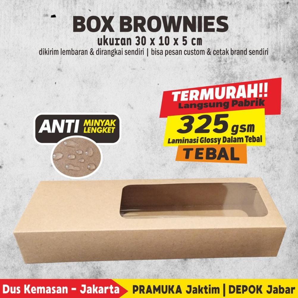 Box Brownies 30 x 10 x 5 Kraft Laminasi Jendela