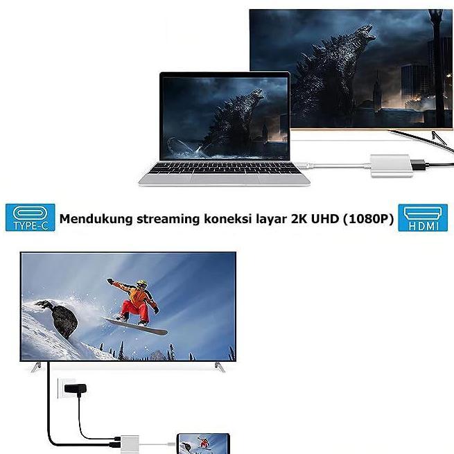 Nect- Mgbb Kabel Converter 3 In 1 Usb Type C To Hdmi Usb 3.0 Type C Compatible 4K Adapter Macbook Ai