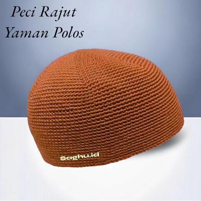Peci yaman rajut polos dewasa warna lengkap handmade volt 2 Kopiah Muslim Nyaman Lokal Songkok Haji 