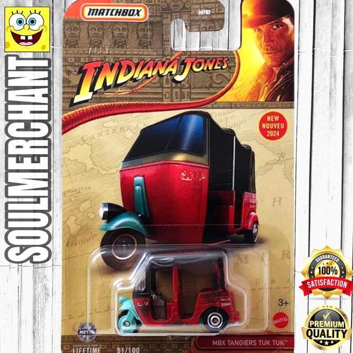 Matchbox Indiana Jones MBX Tangiers Tuk Tuk Merah Diecast Bemo New