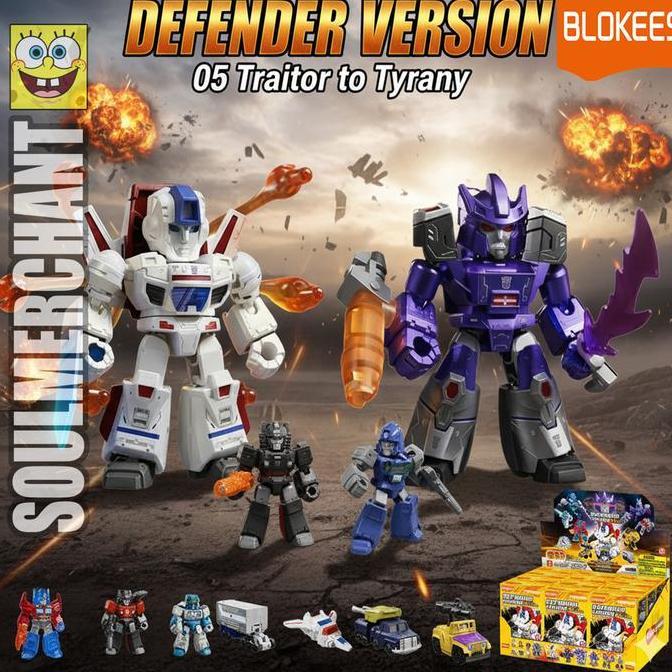 Blokees Transformers Version Defender 05 Mix Bebas Pilih Galvatron Jetfire Secret New