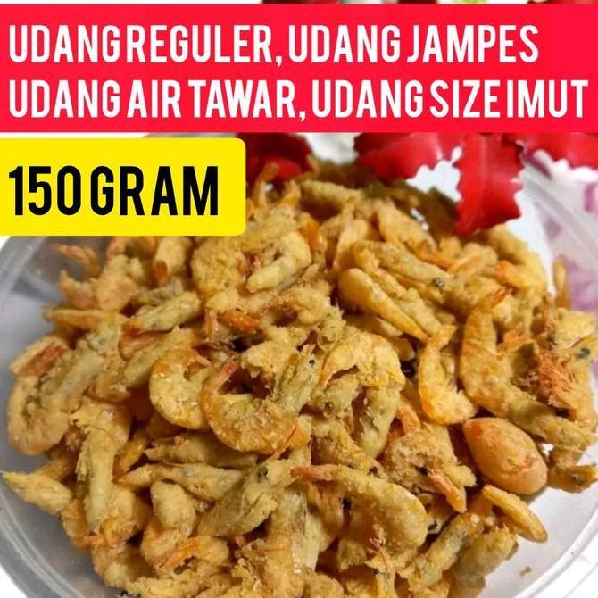 7tridarmasila - UDANG GORENG CRISPY 150 gram DAUN JERUK UDANG REGULER SIZE KECIL UDANG JAMPES SNACK 
