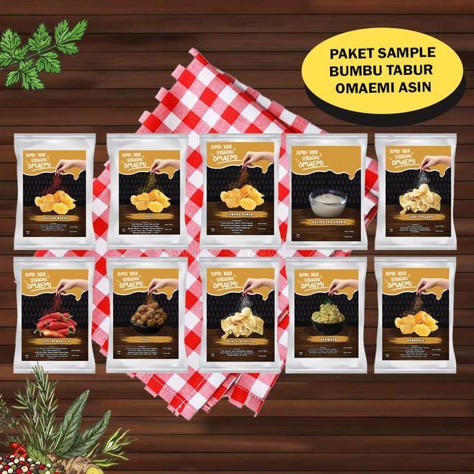 Bumbu Tabur OmaEmi Paket Sample Asin Taburan Keripik/Snack AS