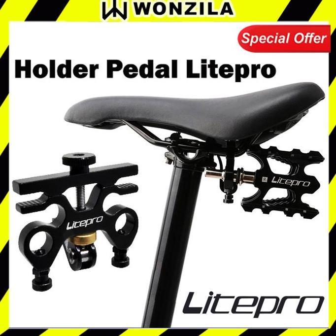 Litepro Holder Pedal QR Buckle Bracket Tempat Pedal Seli Hitam