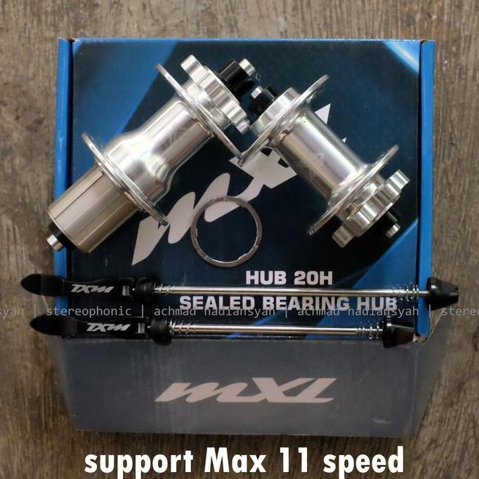 Hub Freehub SILVER HUBSET 20 hole Discbrake MXL jangkrik Hubset 20H