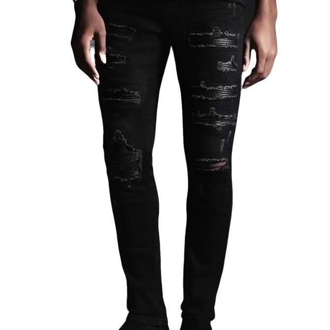 Uprise Legend Biker Leather Pants Black