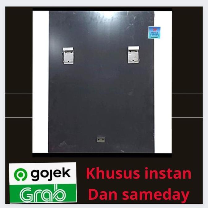 kaca cermin wastafel kotak dengan plangset / kaca cermin tembok ketebalan 5 mm
