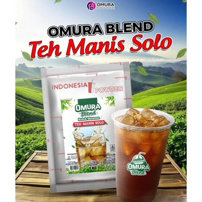 OMURA Bubuk Minuman Premium Rasa Teh Manis / Teh Solo / Sweet Ice Tea 1 Kg Halal & BPOM Blend Powder