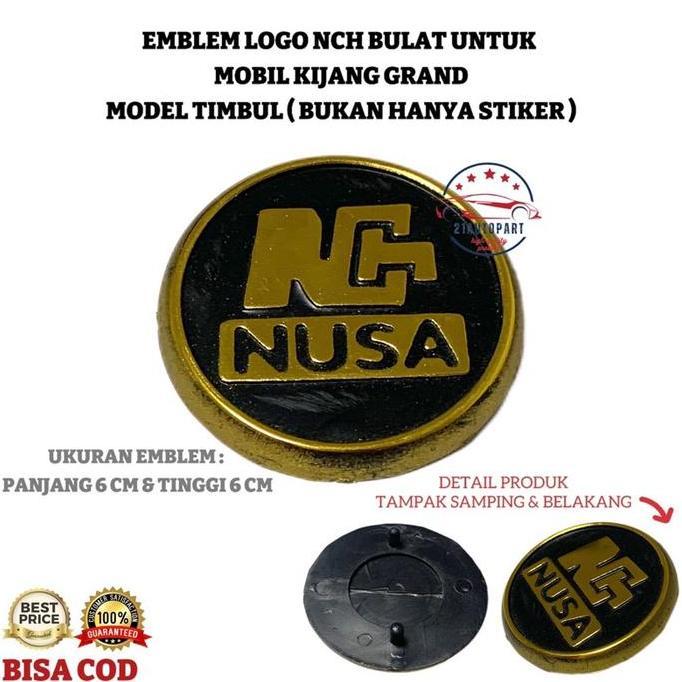 EMBLEM LOGO NUSA NCH BULAT UNTUK MOBIL KIJANG GRAND - CAR SPESIAL