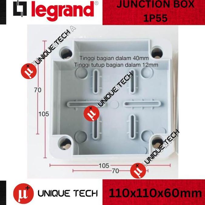 Ricita- Junction Box Duradus Legrand Ip55 110X110X60 Outdoor Terproof
