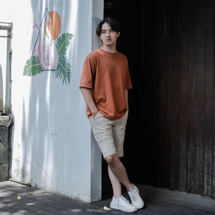 Calca- Bapin Celana Chino Pendek Pria Slim Fit Katun Scoth Kain Lembut