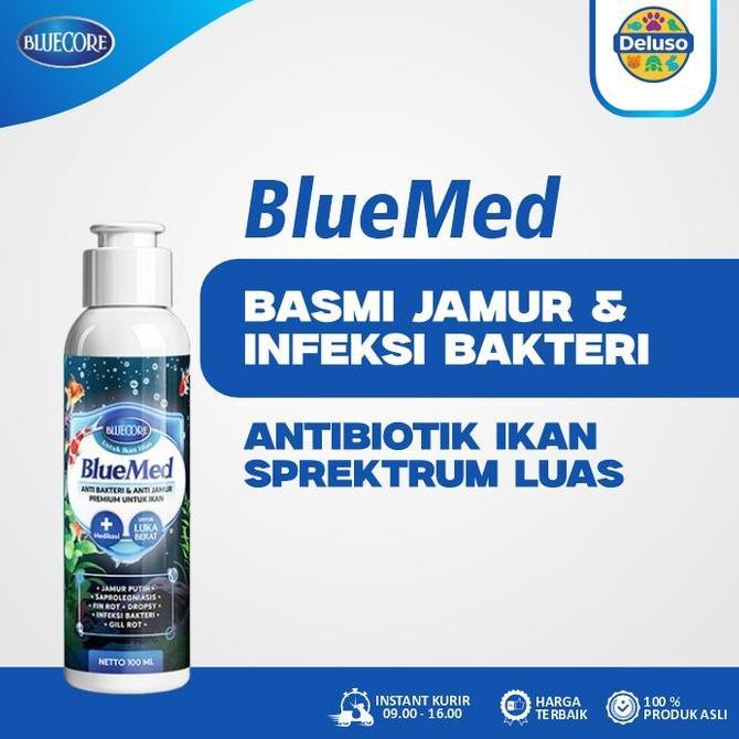 ahissalamahtiga - bluecore bluemed cairan anti jamur antibiotik ikan atasi white spot fin rot infeks