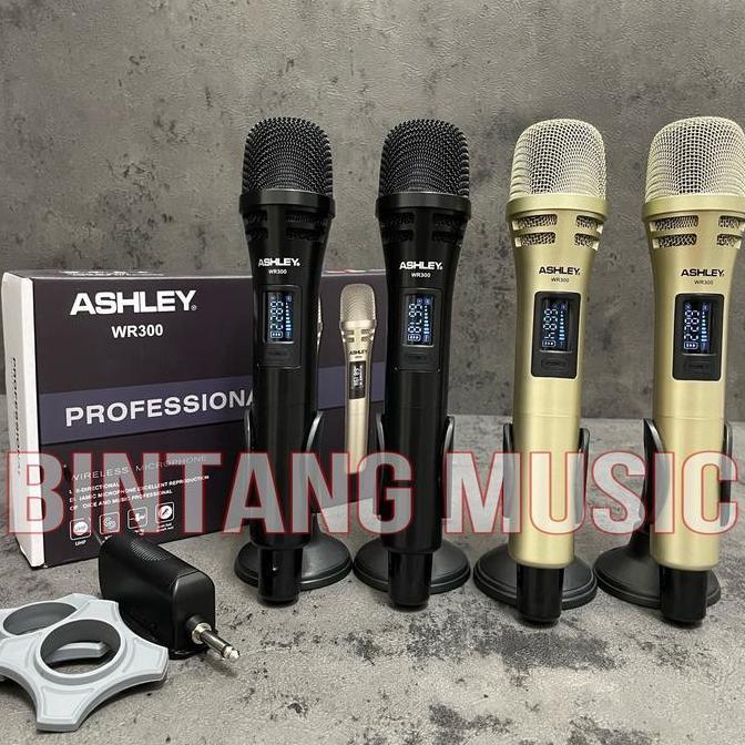 Vocale- Mic Wireless Ashley Wr300 Free Busa Ashley Wr 300 Microphone Hitam