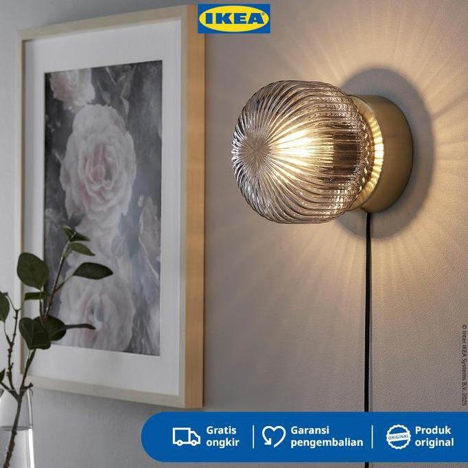 Promo Ikea Solklint Lampu Dinding Bening Bahan Kaca Dekorasi Plastik Akrilik Terbaru 