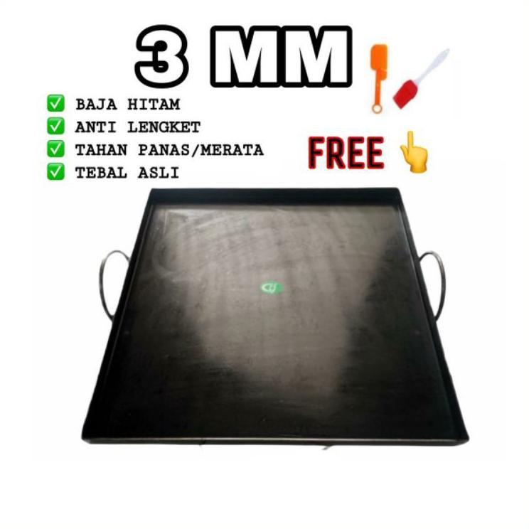 Wajan Roti Bakar / Wajan Kebab / Wajan Sosis / Wajan Martabak / Wajan Tebal /  Anti Lengket / 3Mm