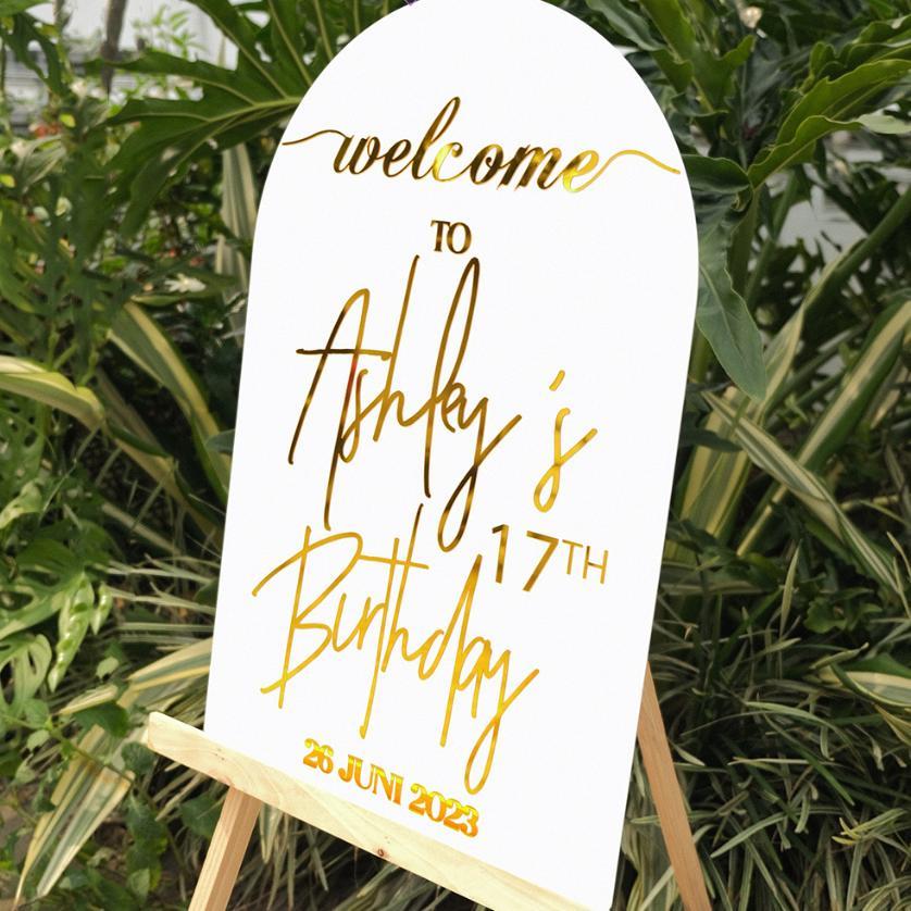 Acrylic Welcome Sign / Wedding Sign / Papan Ucapan / Hanya Papan Ucapannya Saja