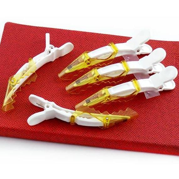 Koryu Nikko Jept Rambut - Jepit Buaya - 5 pcs - Putih Kuning