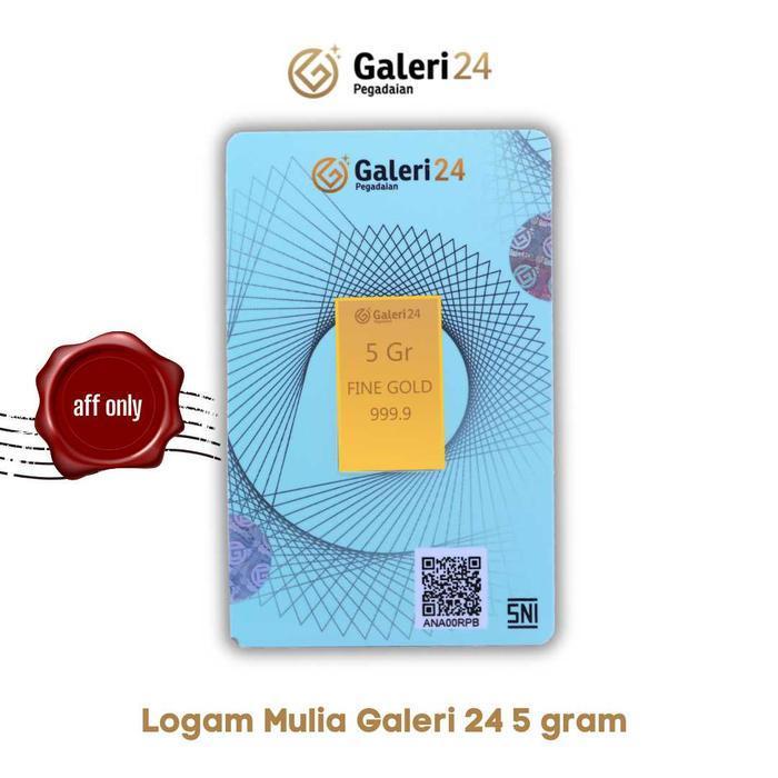 EMAS BATANGAN GALERI 24 1 GRAM AFF - EMAS GALERI 24 ORIGINAL DAN TERPERCAYA