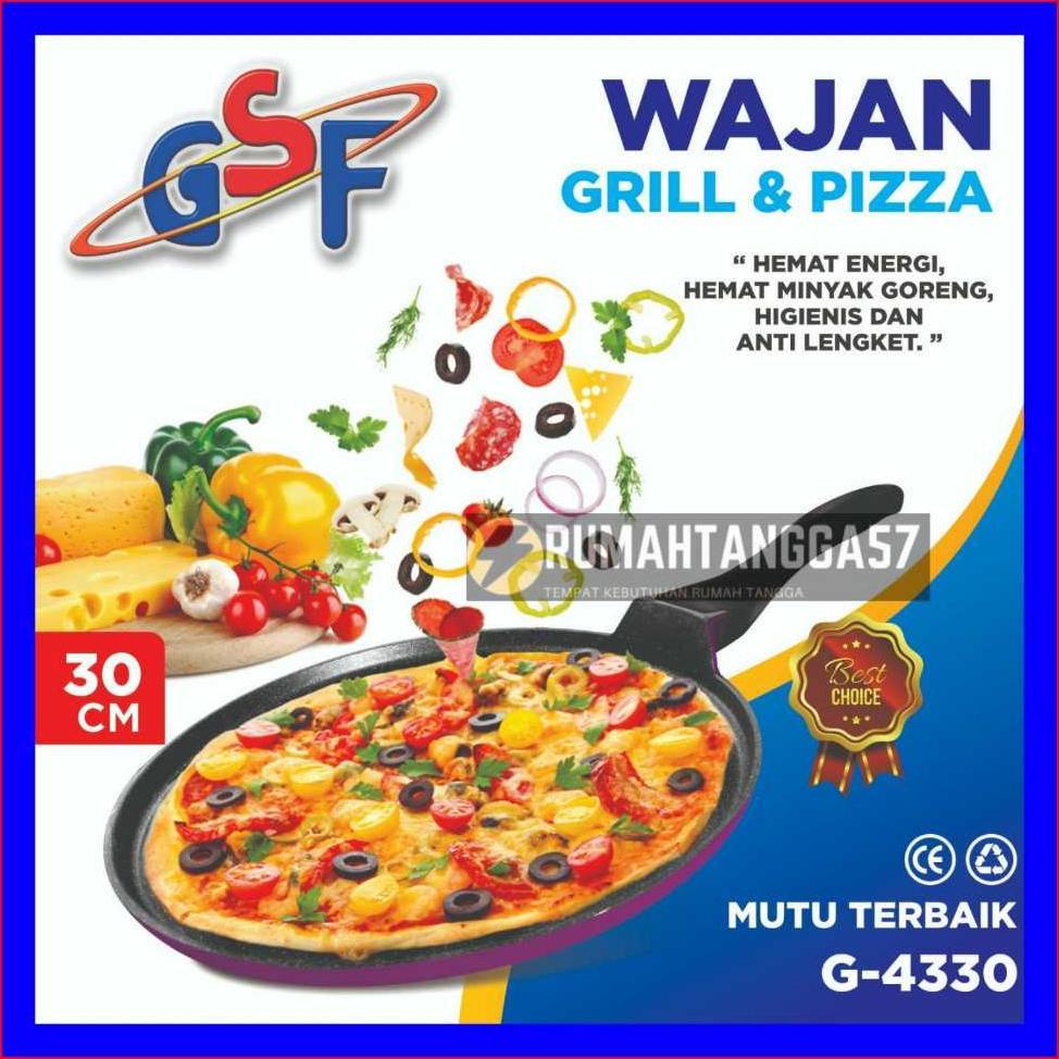 Wajan Grill Pizza / Wajan Grill Pizza 30Cm Gsf G-4330 / Round Grill Pan / Teflon Pizza Anti Lengket 