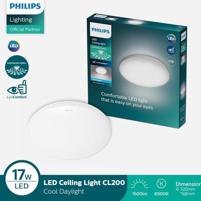 Philips Lampu Baret LED Ceiling Cl200 17W 65K Putih