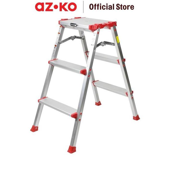 KRISBOW TANGGA LIPAT ALUMINIUM  3 STEP - MERAH