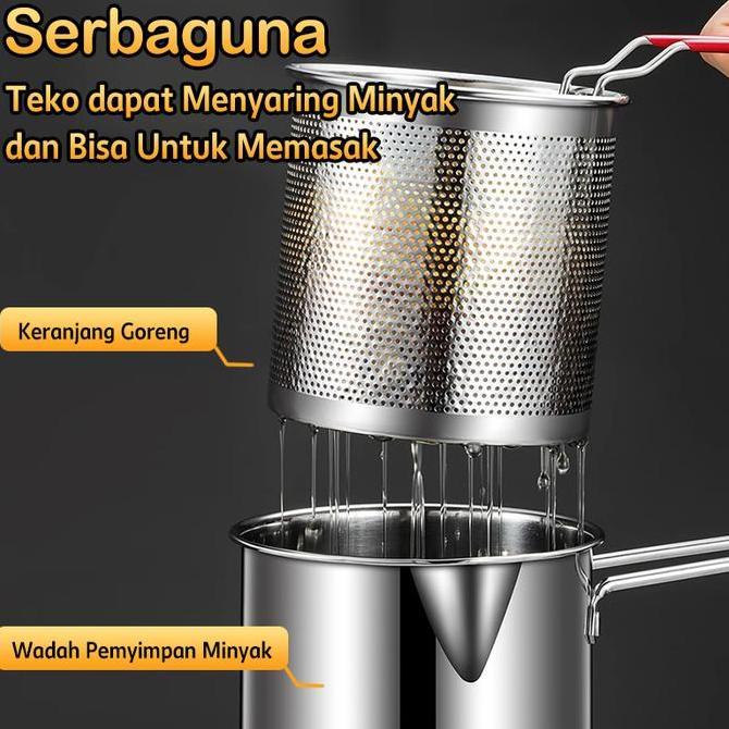 Youyou- [Gma] Panci Multifungsi 5In1 Bisa Untuk Menggoreng Dan Merebus Dengan Tirisan Stainless Stee
