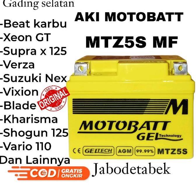 Motobatt Original Aki Motobatt MTZ5S vixion mx new blade beat karbu kahrisma vario 110 aki GEL Motob