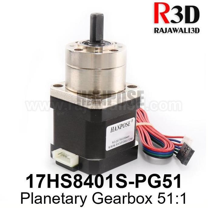Nema 17 Stepper Motor 17HS8401+PG51 1.7A Planetary GearBox