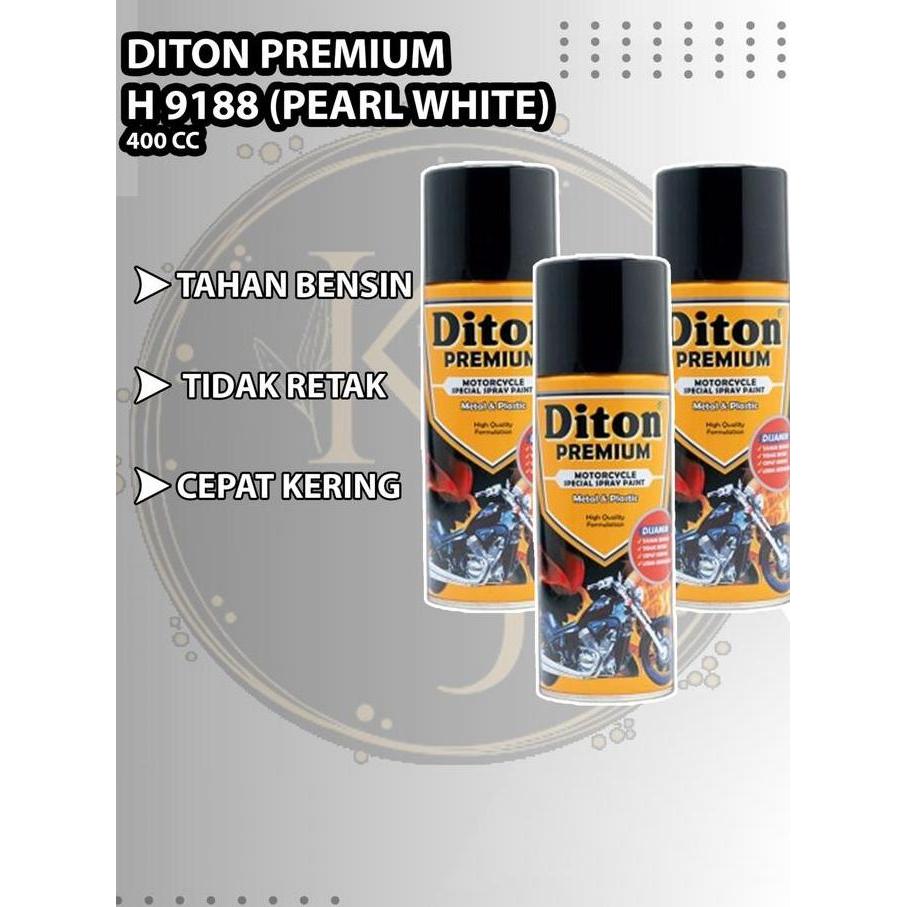 CAT SEMPROT DITON PREMIUM PEARL WHITE Putih Mutiara 9188 Car Paint