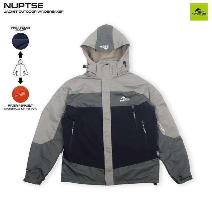 North Adventure Jaket Parasut Waterproof Nuptse.02