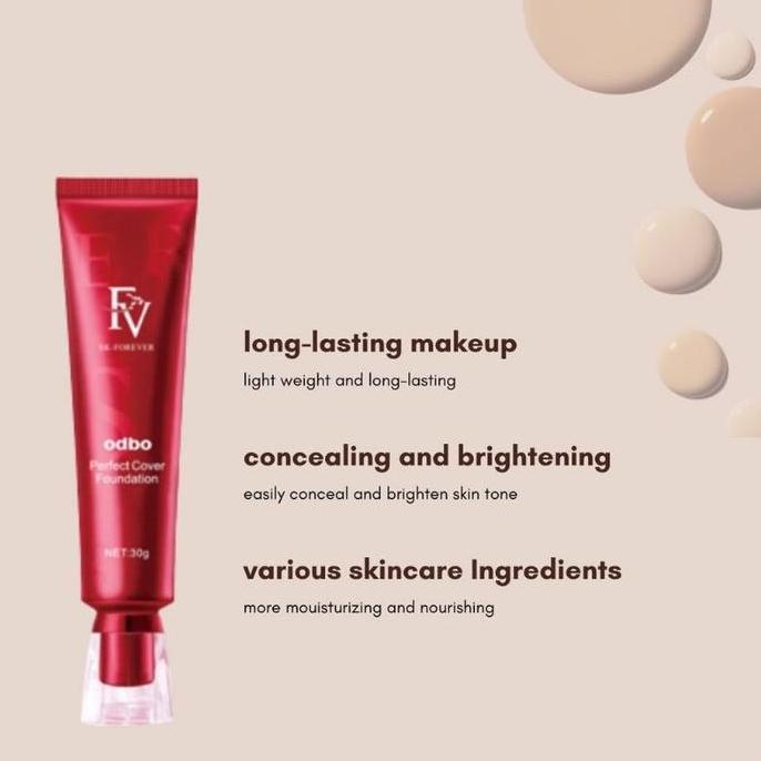 Viso- Qiansoto X Odbo Fv Cover Foundation 30G Terproof Foundation Perfect Magic Flawless And Long-La