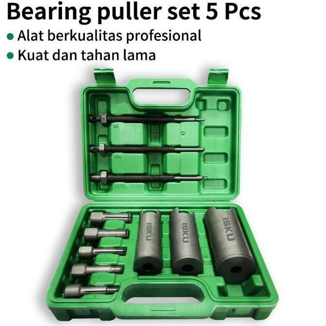 Xx1X- Isku Treker Bearing Cvt Set 5 Pcs Internal Puller Alat Buka Cabut Laher Tanam Bak Mesin Motor 
