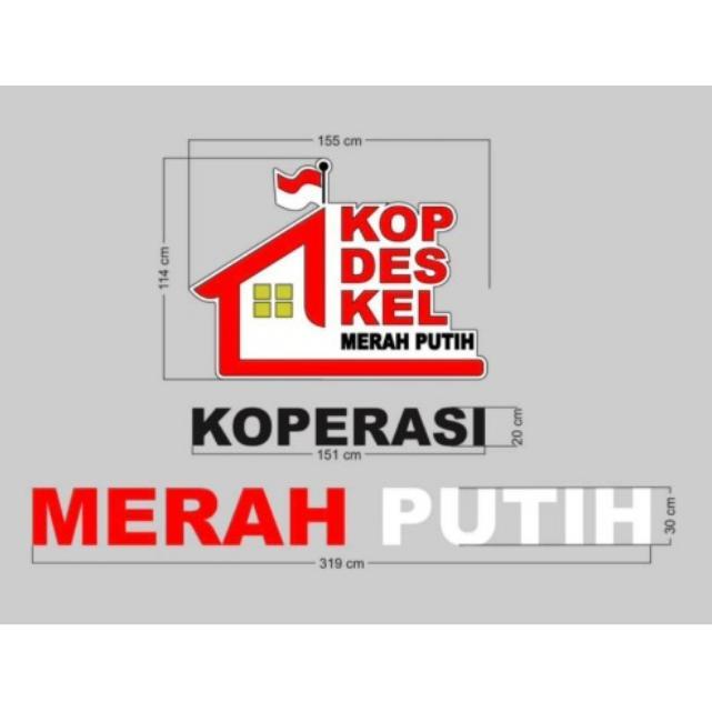 Free Ongkir Neon Box Koperasi Merah Putih Akrikik Galvanis Led Awet Custom Ukuran | Neon Box Led Kop