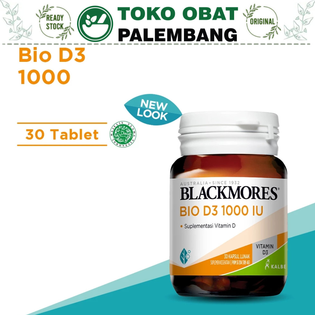 BLACKMORES BIO D3 1000 IU 30 KAPSUL VIT D3 1000IU DAYA TAHAN TUBUH VITAMIN D3 1000 BLACKMORES