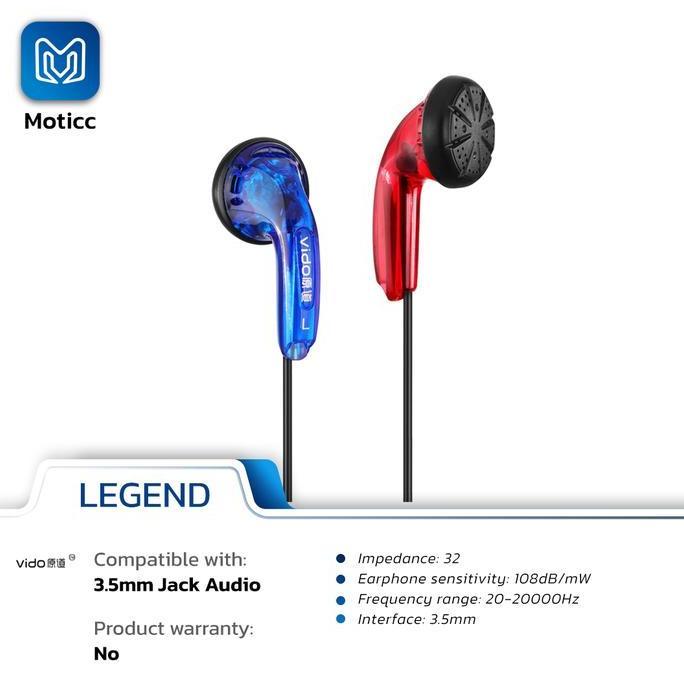 Earbud Vido Original - Kere Hore Legend - Non Mic (Bukan Benjie)