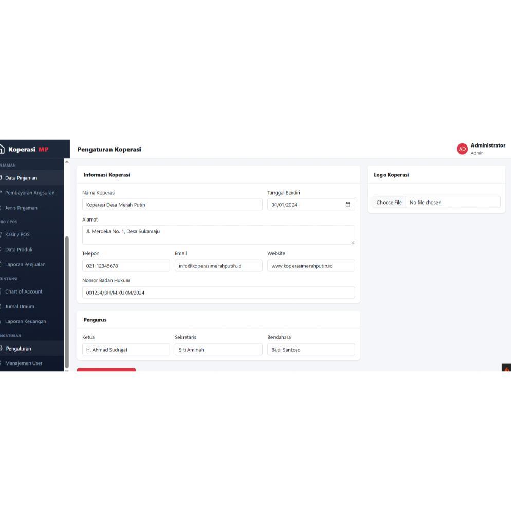 Free Ongkir Aplikasi Koperasi Merah Putih + Source Code + Domain + Layanan Support 1 Tahun