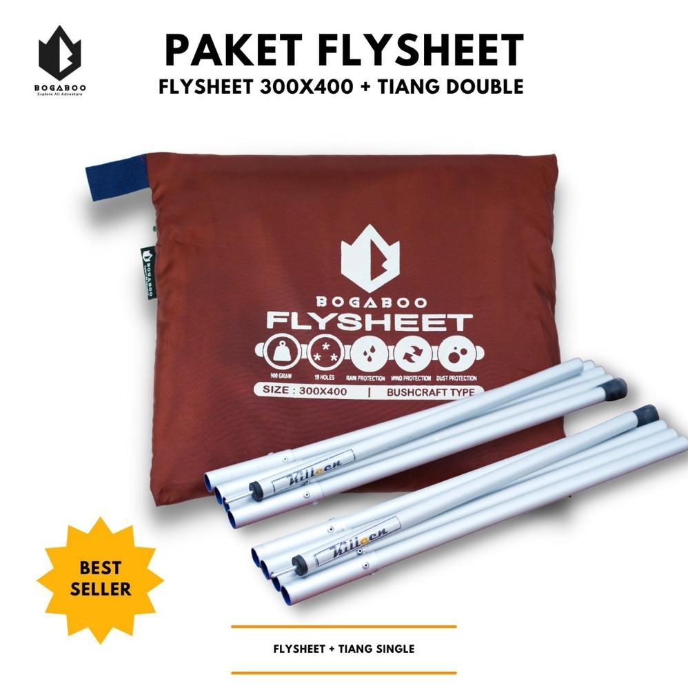 Tiang Flysheet Double Pole KILLEEN+Flysheet 3x4 - Econopack Pole - Tarp Pole - Tiang Double