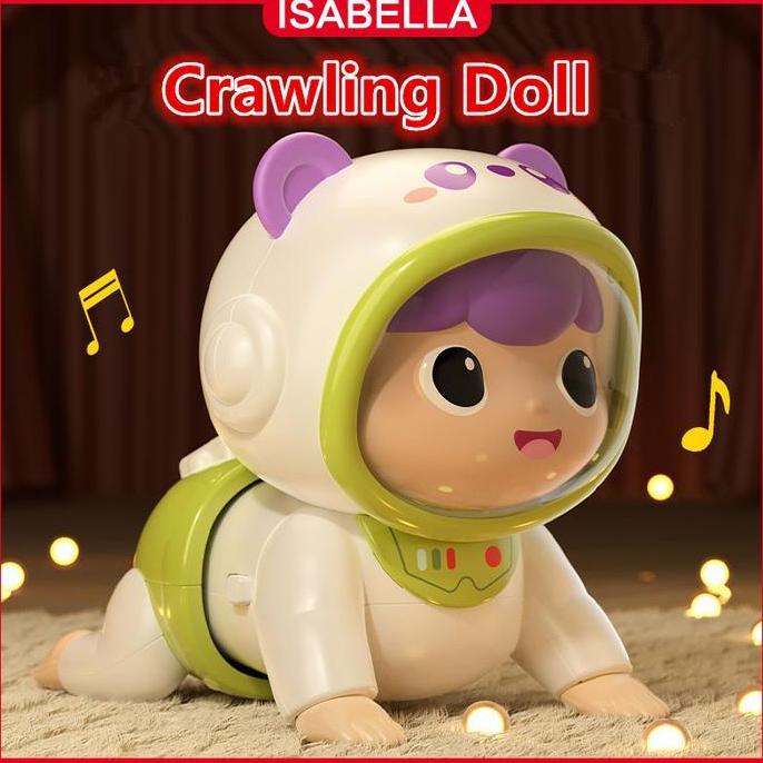 ISBAELLA Crawling Doll / Boneka Bayi / Mainan Merangkak / Boneka Bayi Merangkak / Mainan Bayi Merang
