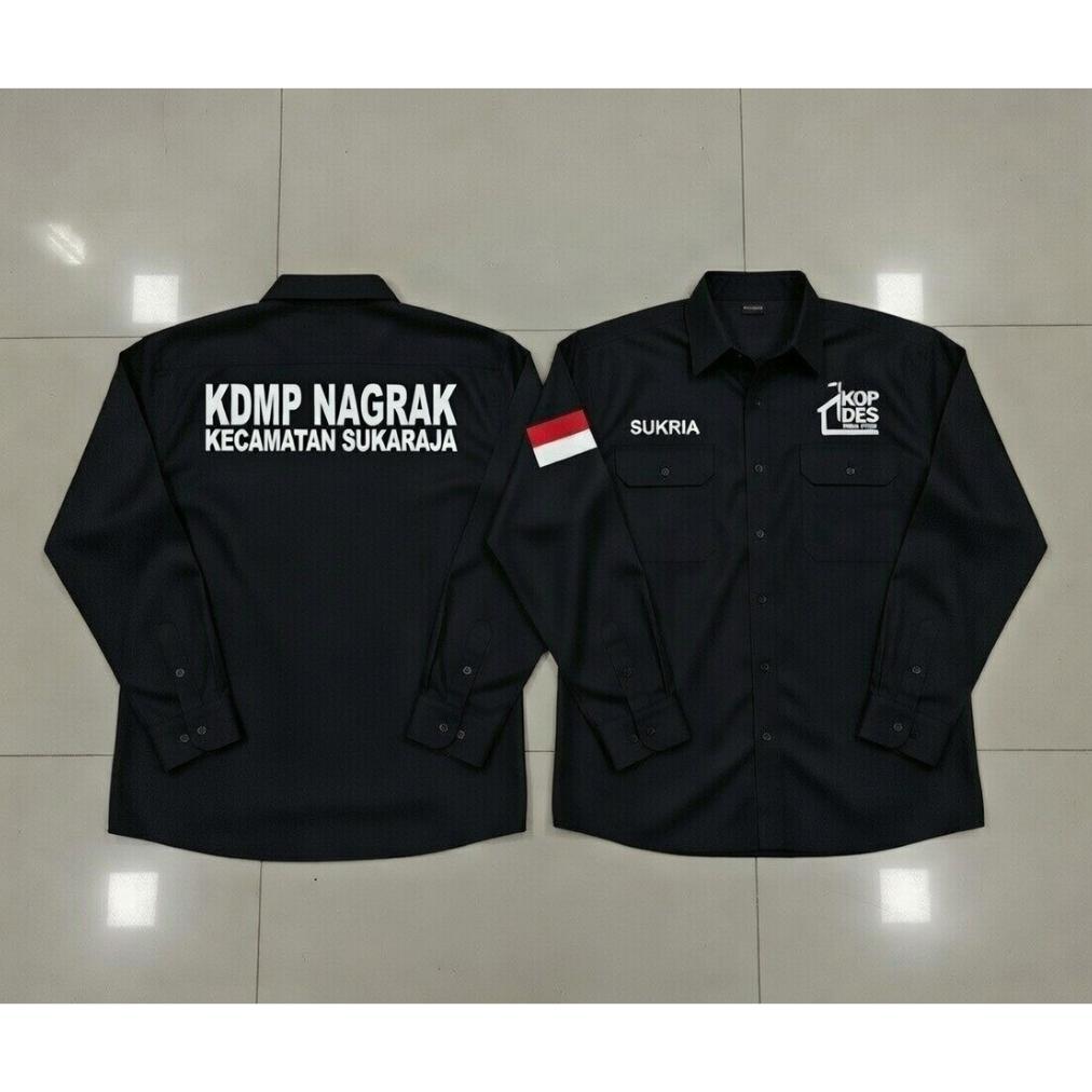 Best Seller Teguh Store Kemeja Bordir Koperasi Merah Putih Kemeja Koperasi Merah Putih Baju Koperasi