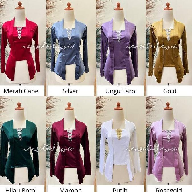 NEW SET KEBAYA KUTUBARU + JARIK WIRU INSTAN / NUANSA HITAM, MOTIF PARANG GARUDA ORI