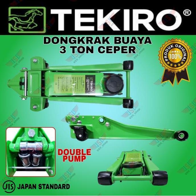 Promo Tekiro Dongkrak Buaya 3Ton Ceper Dongkrak Buaya 3T Double Pump