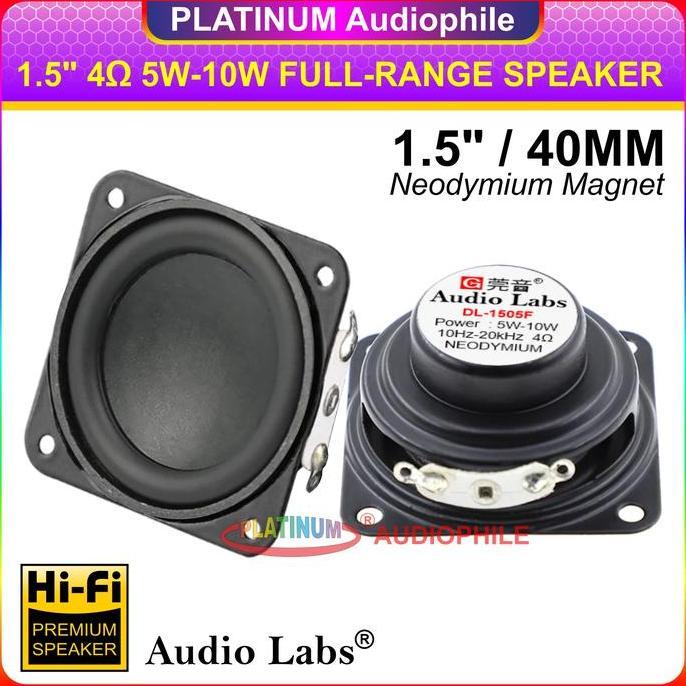 Speaker 1.5 inch Fullrange 4 ohm 5W-10W 40mm Hifi Speker Full range 1.5" Audiolabs DL-1505