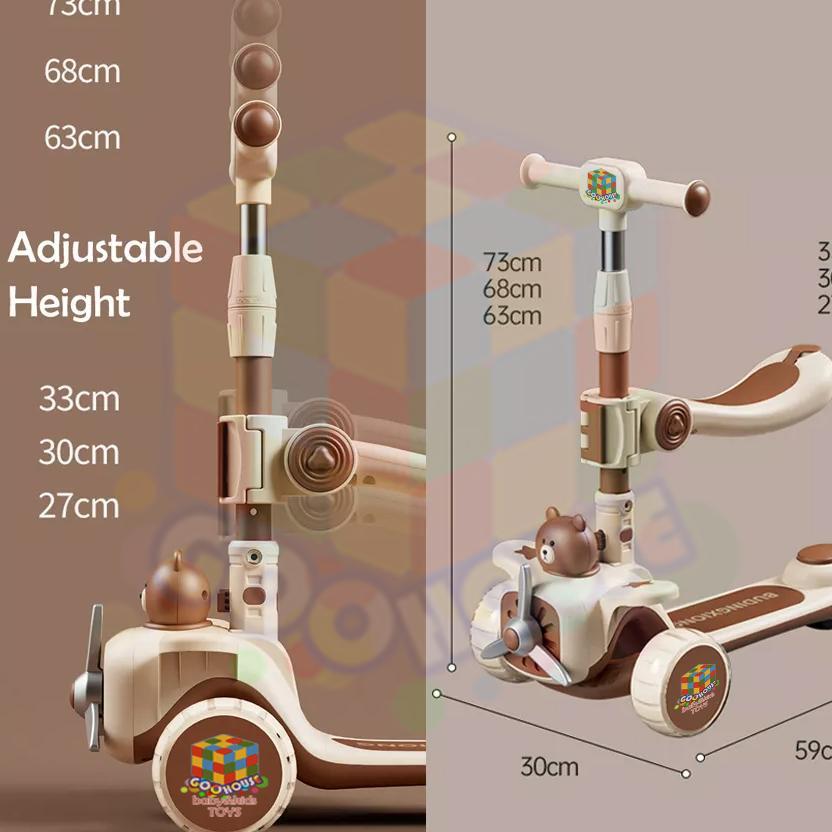 Skuter Anak Roda 3 Skuter Lipat Anak Luar Skuter Mainan Anak Laki Laki Dan Perempuan Kids Scooter