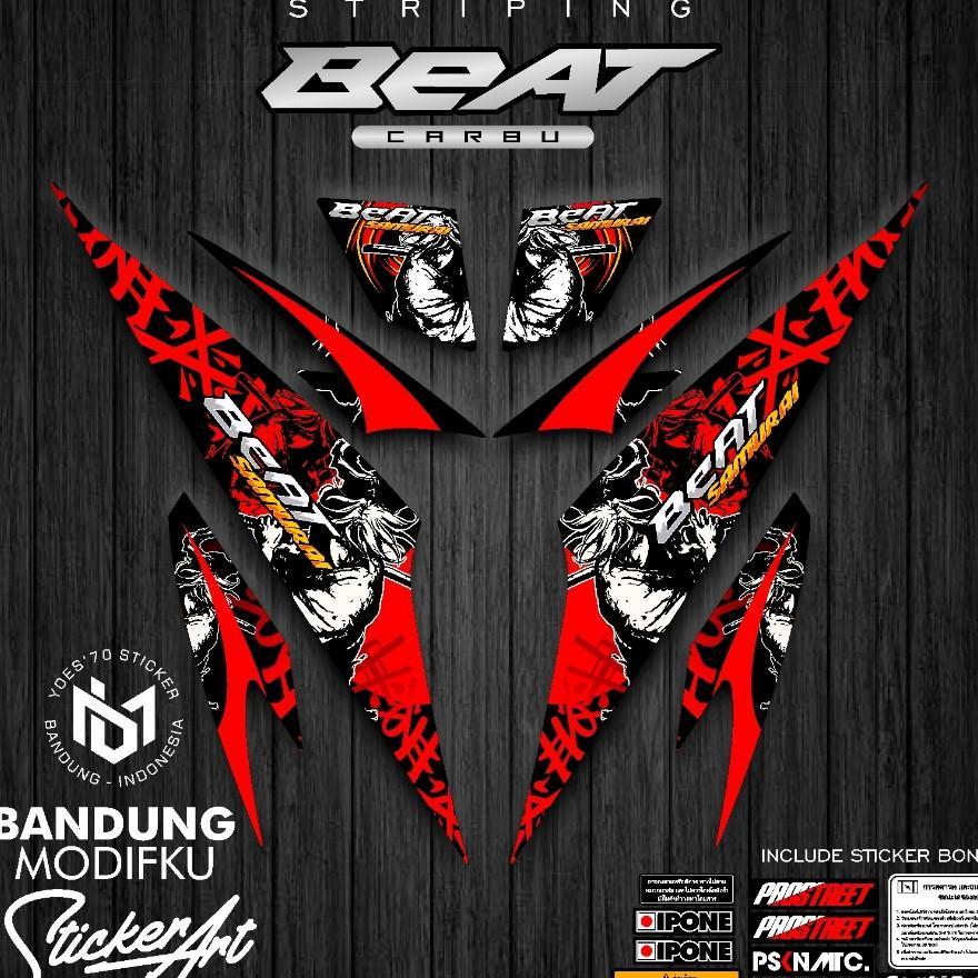 Striping Sticker Motif 31 / Honda Beat Karbu / Bandung Modifku / Betcarbu / Sticker Variasi